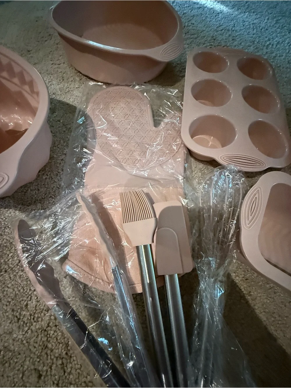 Premium Silicone Bakeware Set - Blush Pink Complete Kitchen Kit